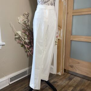 NWT Alfani Straight Leg Comfort Waist Slacks Pants Womens 12 Modern Cream